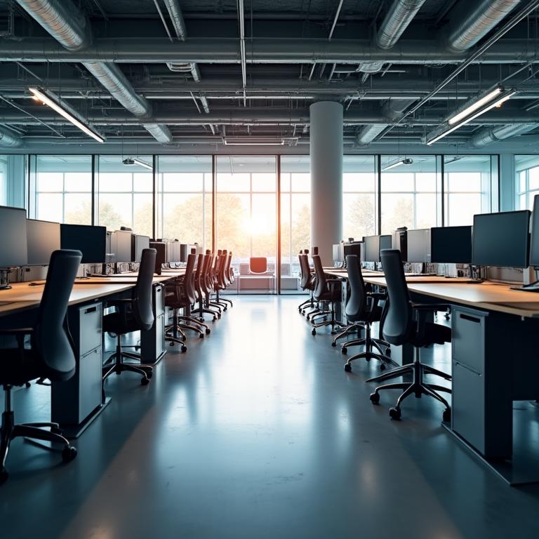 Nowoczesne biuro po profesjonalnym sprzątaniu