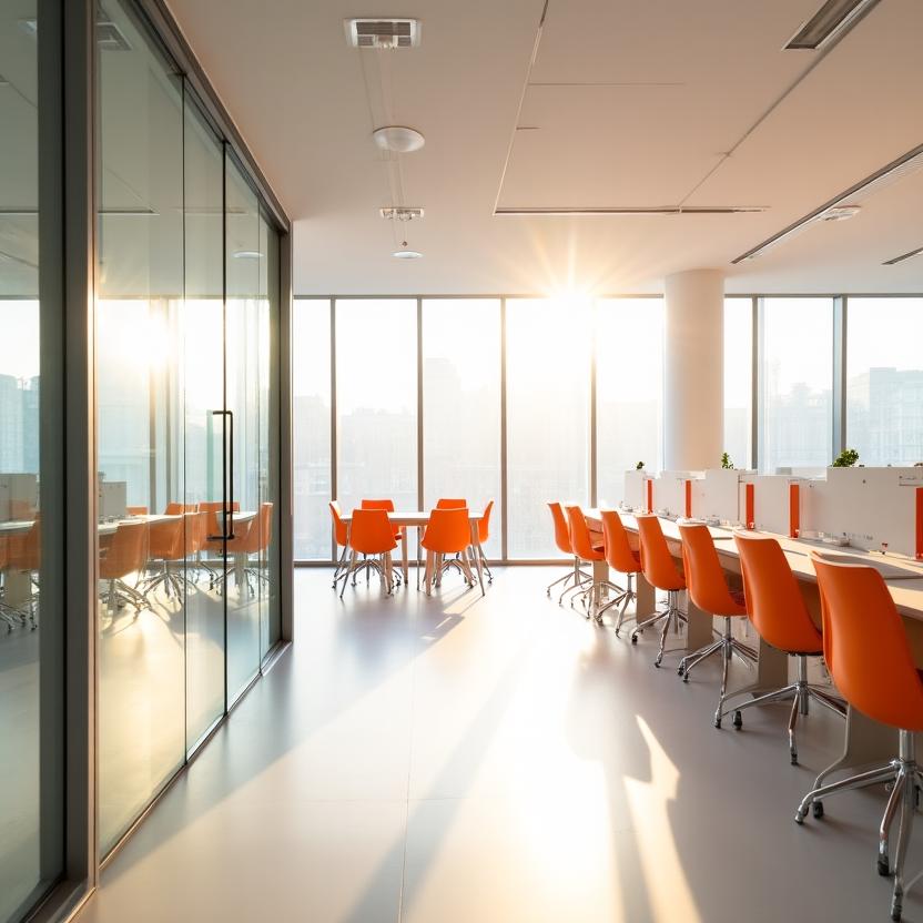 Nowoczesne biuro w Warszawie po profesjonalnym sprzątaniu